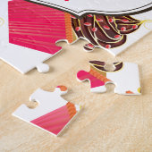 Mooie Roze Gepersonaliseerde Cupcake Sprinkels Legpuzzel (Zijkant)