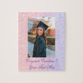 Mooie Roze Gepersonaliseerde Naam Afstudeerdiploma Legpuzzel