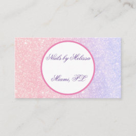Mooie Roze Gepersonaliseerde Naam Glitters Visitekaartje