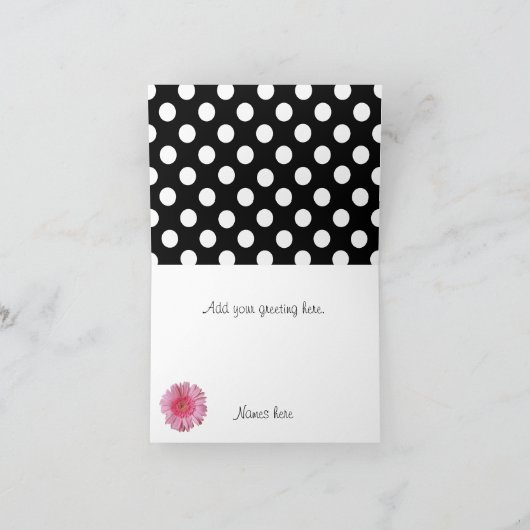 Mooie Roze Gerber-Margriet Bedankkaart (Binnen)