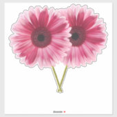 Mooie Roze Gerbera Daisies Contour Sticker (Vel)