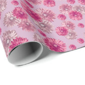 Mooie Roze Gerbera Daisy Bloemen Cadeaupapier (Rol Hoek)