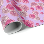 Mooie Roze Gerbera Daisy Bloemen Cadeaupapier (Rol Hoek)