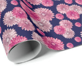 Mooie Roze Gerbera Daisy Bloemen Cadeaupapier (Rol Hoek)