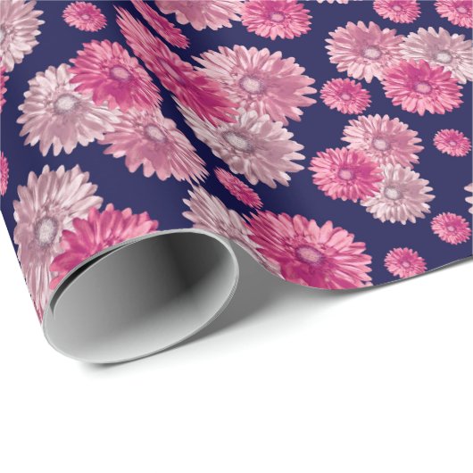 Mooie Roze Gerbera Daisy Bloemen Cadeaupapier (Rol Hoek)