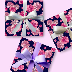 Mooie Roze Gerbera Daisy Bloemen Cadeaupapier