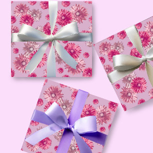 Mooie Roze Gerbera Daisy Bloemen Cadeaupapier
