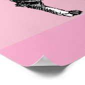 Mooie Roze Gestreepte Lapjeskat Poster Kunst (Hoek)