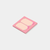 Mooie Roze Gingham Bloem Coquette Post-it Notities Post-it® Notes (Schuin)