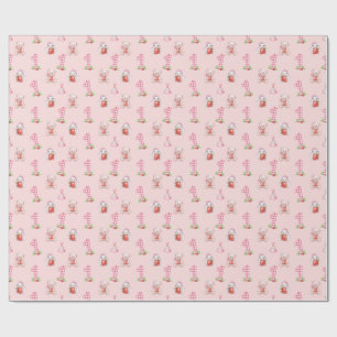 Mooie Roze Gingham, Konijnen en Beren! Cadeaupapier