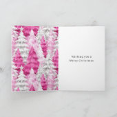 Mooie Roze Glam Kerstbal Kaart (Binnen)