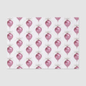 Mooie Roze Glam Kerstballen Tissuepapier (Voorkant)