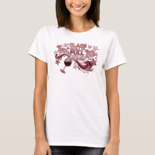 Mooie Roze GLAS HALF VOL Print T-shirt