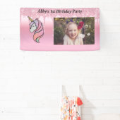 Mooie Roze Glitterdruppels  Spandoek (Insitu)