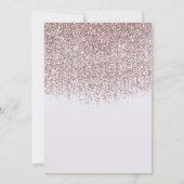 Mooie Roze Glitterende Blush Glitter Bruiloft Fees Kaart (Achterkant)
