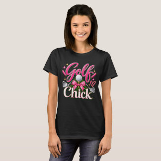 Mooie Roze Golf Liefhebber Design Voor Vrouwen T-shirt