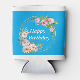 Mooie Roze & Gouden Bloem Krans Koeler