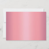 Mooie Roze Gouden Bruidsdouche Uitnodiging (Achterkant)