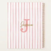 Mooie Roze Gouden Confetti Lint School Planner (Achterkant)