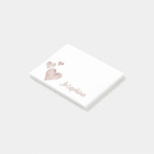 Mooie Roze Gouden Hartjes Persoonlijke Meisjesacht Post-it® Notes (Schuin)