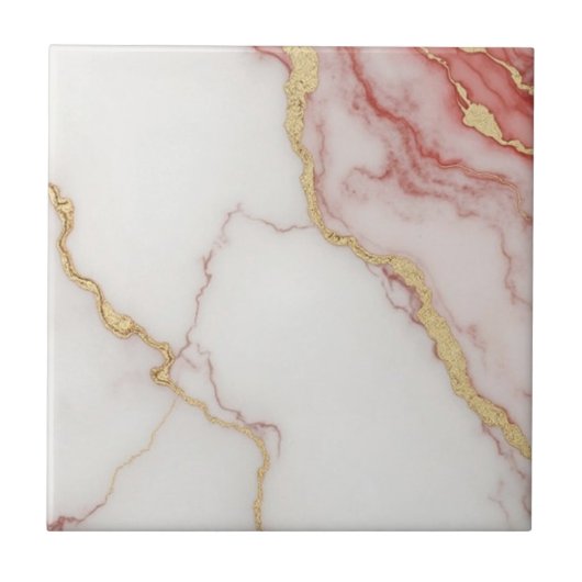 Mooie roze gouden huis tegels tegeltje (Voorkant)