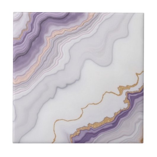 Mooie roze gouden paarse huis tegels tegeltje (Voorkant)