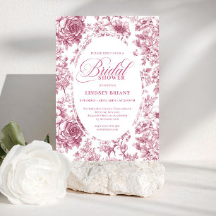 Mooie Roze Gouden Toile Bloemen Bruidsaansluiting  Kaart