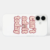 Mooie Roze Grafiek met Kijkende Kat Case-Mate iPhone Case (Achterkant (horizontaal))