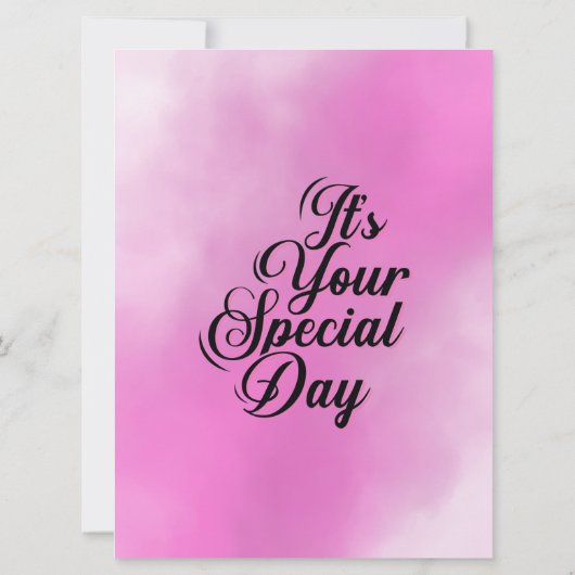 Mooie Roze Grappige Verjaardagstaart Groet Kaart (Achterkant)