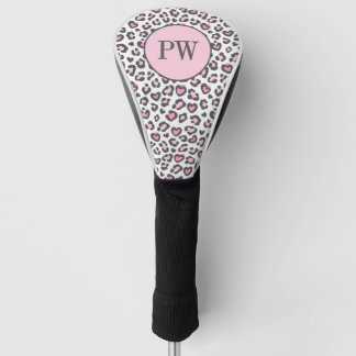 Mooie Roze Grijs Dier Luipaardprint Golfheadcover