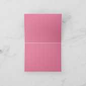 Mooie Roze & Groene Bloemige Monogram Bedankkaart (Binnen)