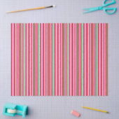 Mooie roze, groene en rode strepen tissuepapier (Craft)