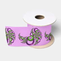Mooie Roze Groene Harten Moderne Abstracte Fractal