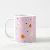 Mooie Roze Halloween Geest Patroon Mok (Links)