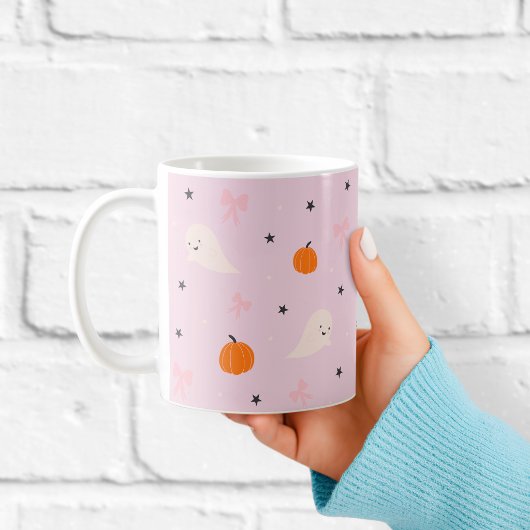 Mooie Roze Halloween Geest Patroon Mok