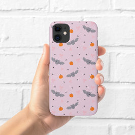 Mooie Roze Halloween Vleermuis Patroon Hoesje
