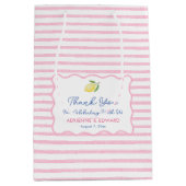 Mooie Roze Handgetekende Dankkaart voor Trouwfeest Medium Cadeauzakje (Voorkant)