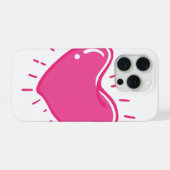 Mooie Roze Hart Esthetische Hoes voor Telefoon iPhone Hoesje (Achterkant horizontaal)