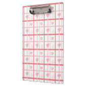 Mooie Roze Hart Rasterpatroon Klembord (Links)
