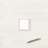 Mooie Roze Hart Takenlijst Notitieblok Post-it® Notes (Op bureau)