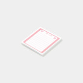 Mooie Roze Hart Takenlijst Notitieblok Post-it® Notes (Schuin)