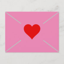 Mooie Roze Hart Valentijnsdag Envelope