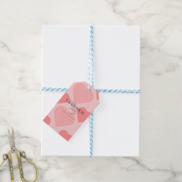 Mooie roze harten Afstudeerfeestje Cadeaulabel