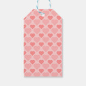 Mooie roze harten Afstudeerfeestje Cadeaulabel (Achterkant)