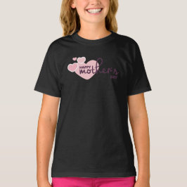 Mooie roze harten Happy Moederdag Ringer Shirt