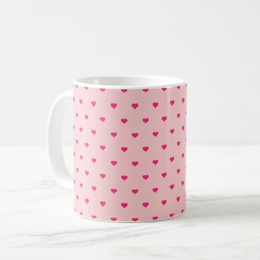 Mooie roze harten Valentijnsdag Mok (Voorkant links)