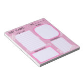 Mooie Roze Hartjes Dagelijkse Planner Notitieblok (Schuin)