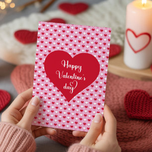 Mooie Roze Hartjes Valentijnskaart Feestdagenkaart