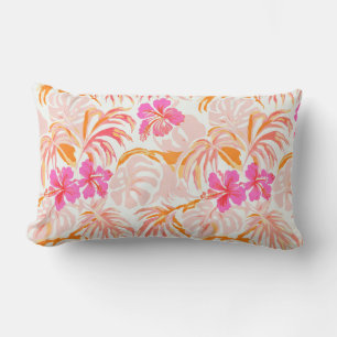 Mooie roze Hawaiaanse hibiscus vintage patroon Kussen