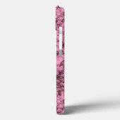 Mooie roze heldere marmeren donkere aderen Case-Mate iPhone case (Achterkant / Links)